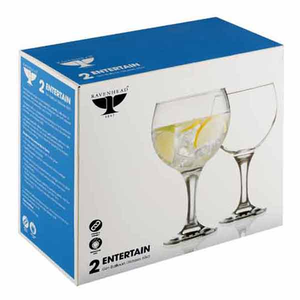 R/H GIN BALLOON GLASSES 65cl 2 PACK