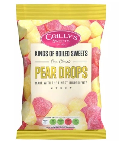 CRILLY'S PEAR DROPS 100G