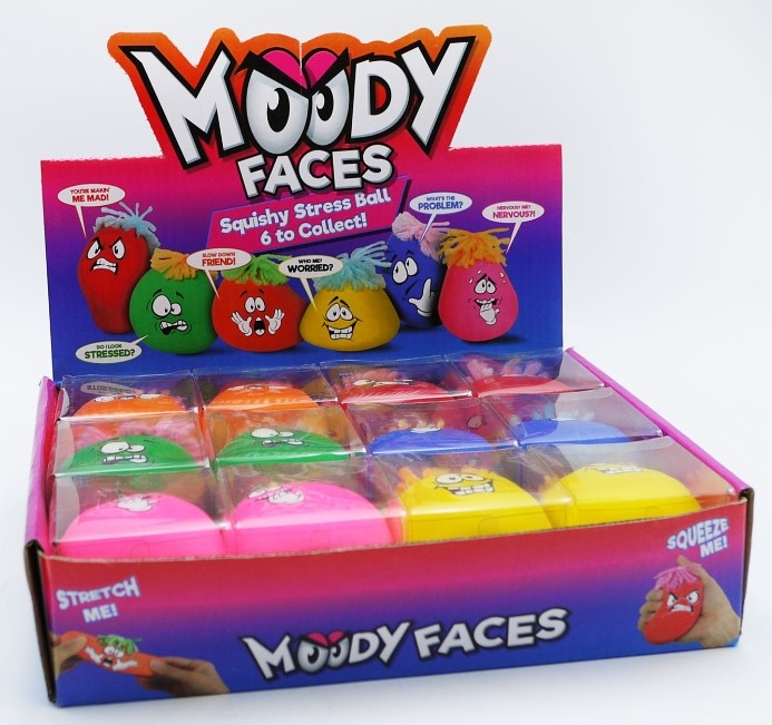 MOODY FACES SQUEEZY TOY DISPLAY