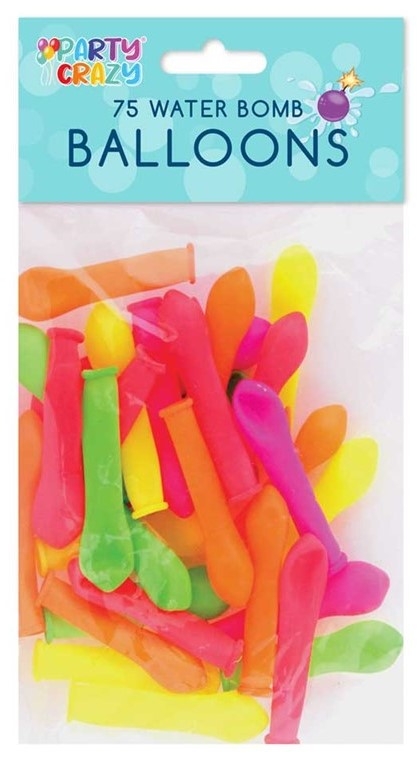 WATER BOMBS ASSORTED COLOURS 75PK