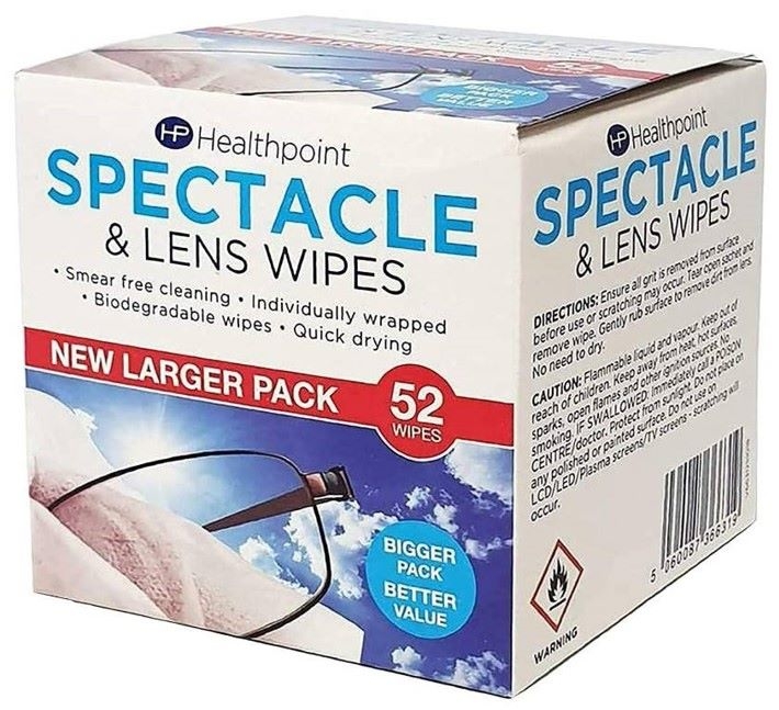 HEALTHPOINT SPECTACLE & LENS WIPES