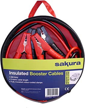 INSULATED BOOSTER CABLES 200A 3M