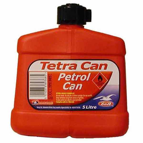 TETRA PETROL CAN RED 5 LITRE