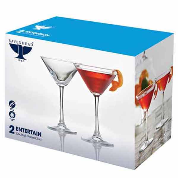 ENTERTAIN COCKTAIL GLASS 20cl 2PK