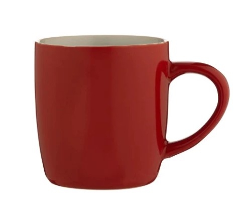 P&K STONEWARE LABEL RED MUG 330ML