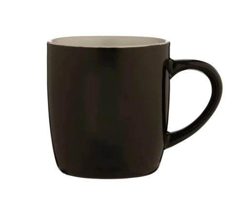 P&K STONEWARE LABEL BLACK MUG 330ML