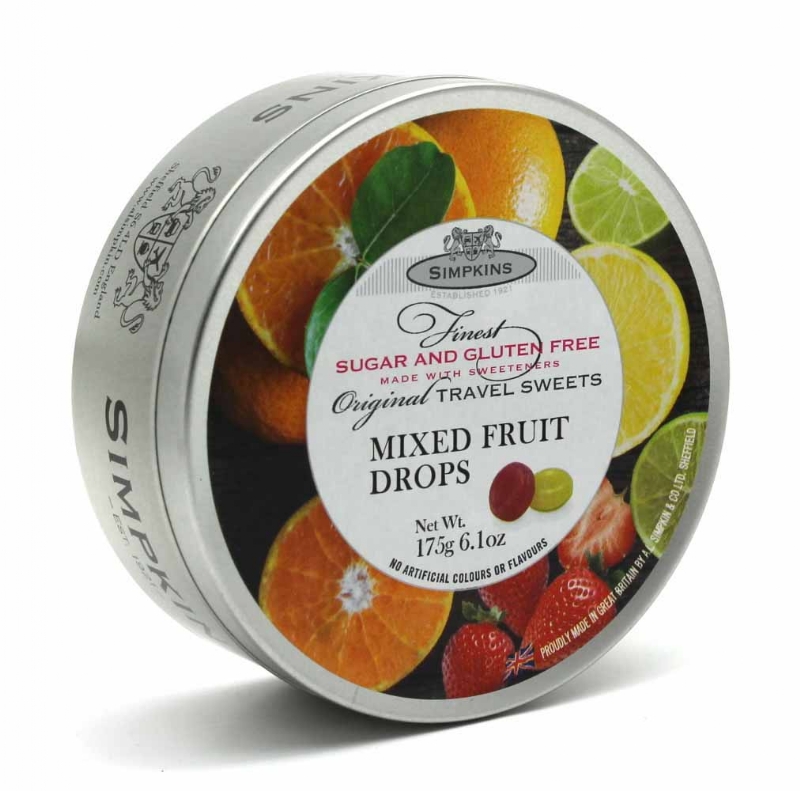 SIMPKINS MIXED FRUIT DROPS S&G FREE