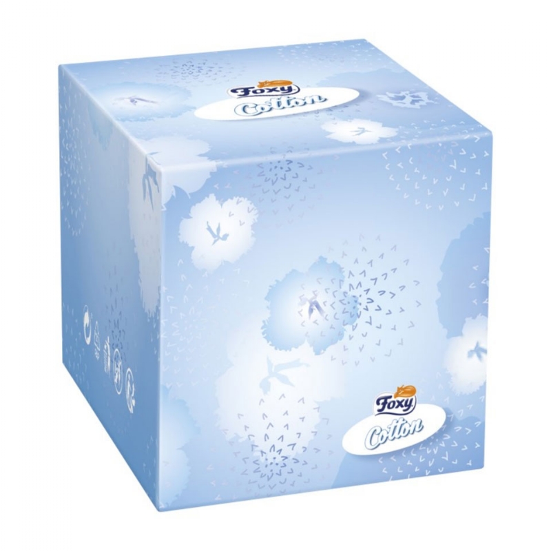 FOXY COTTON FACIAL TISSUE CUBE 3PLY