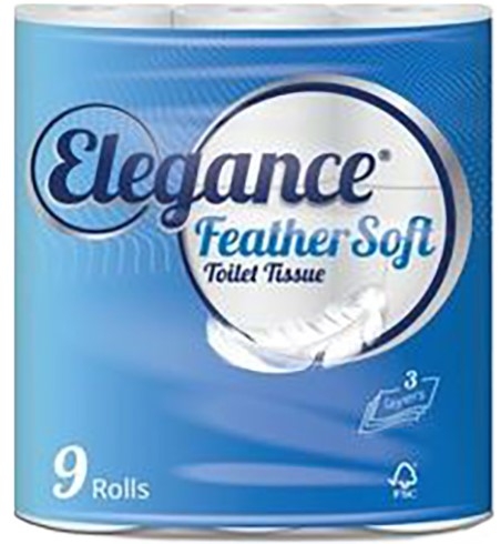 FEATHERSOFT TOILET TISSUE 3PLY 9PK