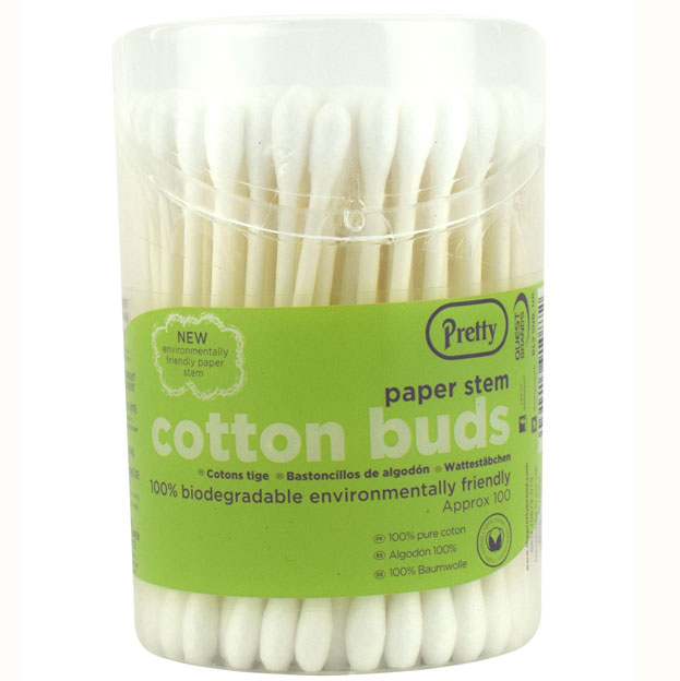 PRETTY PAPER STEM COTTON BUDS 100PK