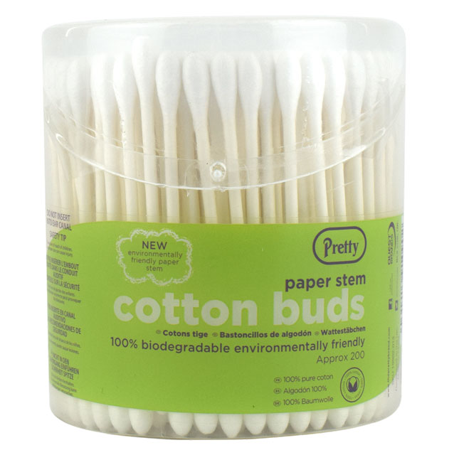 PRETTY PAPER STEM COTTON BUDS 200PK