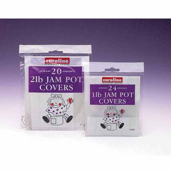 CAROLINE JAM POT COVERS 1lb 24 PACK