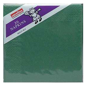 CAROLINE GRN 2PLY NAPKINS 33cm 20PK