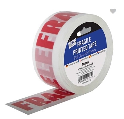 FRAGILE TAPE 40m x 40mm
