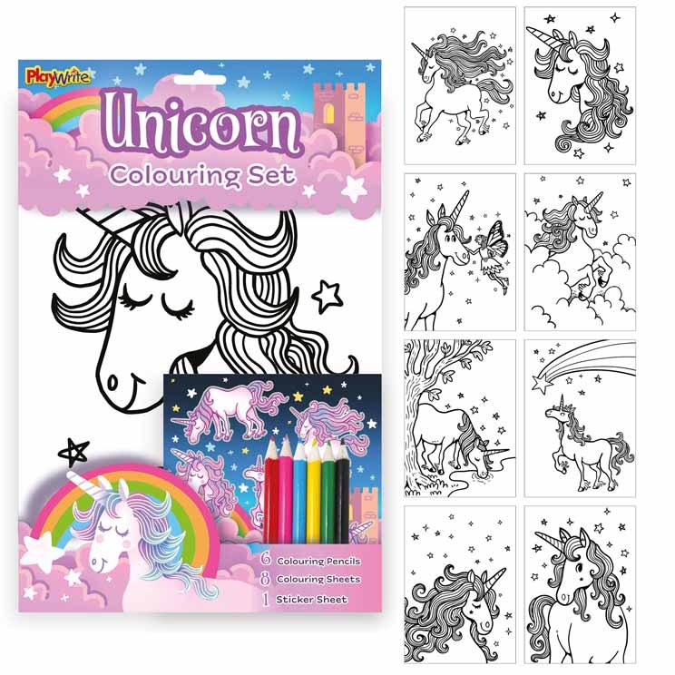 UNICORN COLOURING SETS