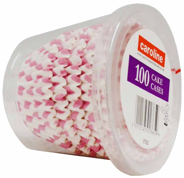 CAROLINE PINK SPOT CUP CASES 100PK