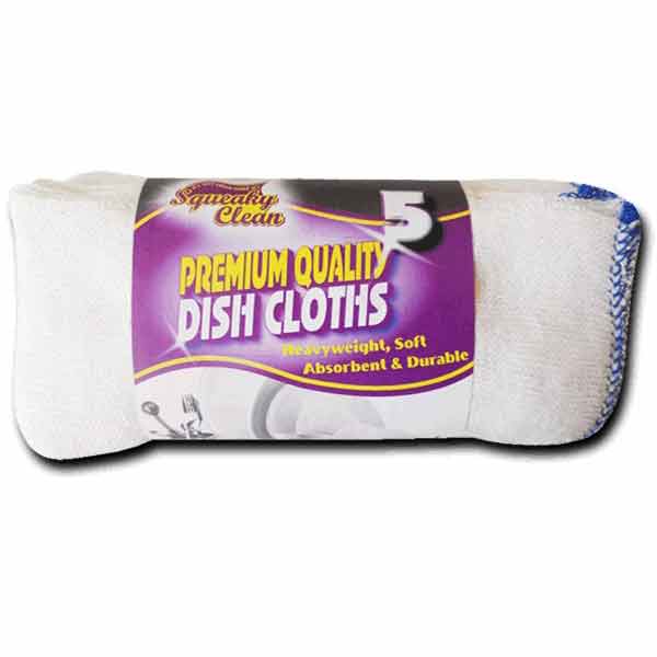 SQKY CLEAN PREMIUM DISH CLOTHS 5PK