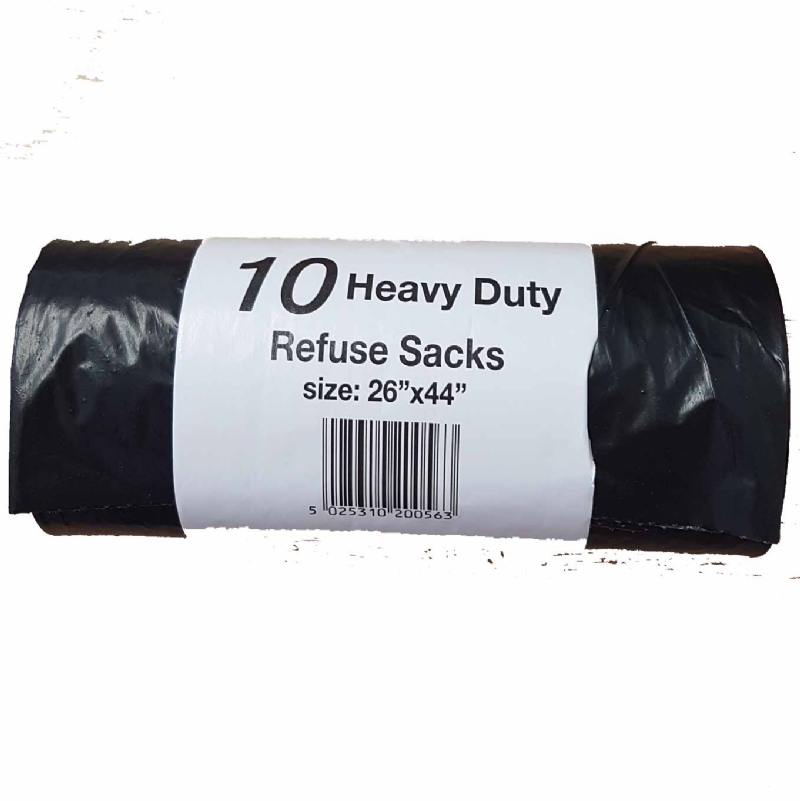 HEAVY DUTY 90L REFUSE SACKS 10PK