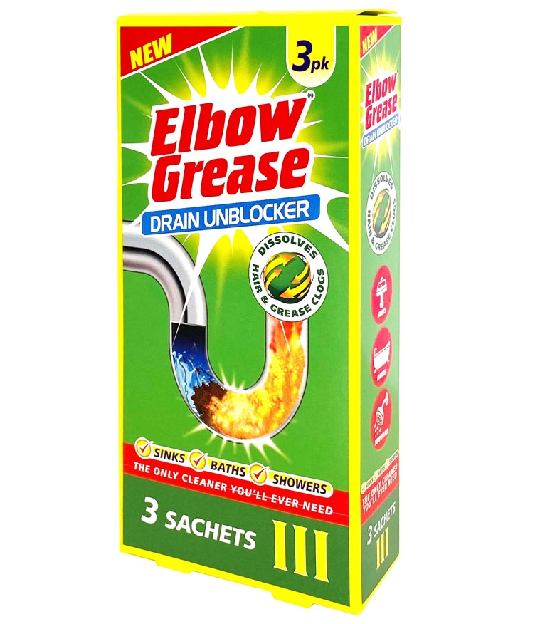 ELBOW GREASE DRAIN UNBLOCKER 3PK