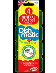 PUNCH DISHMATIC REFILL HEADS 4 PACK