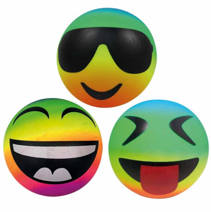 NEON SMILEY FACE PVC BALL
