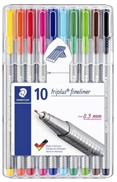 STAEDTLER TRIPLUS FINELINER 10PK