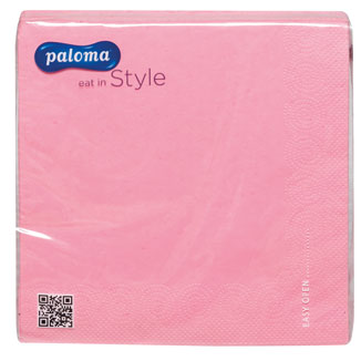 PALOMA 3PLY 33CM NAPKINS CORAL 20PK
