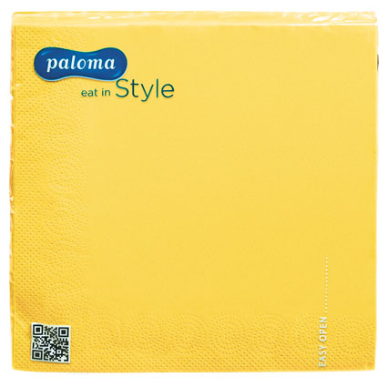 PALOMA 3PLY NAPKINS YELLOW 20PK