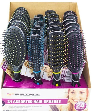 PRIMA HAIR BRUSHES ASSORTED IN CDU
