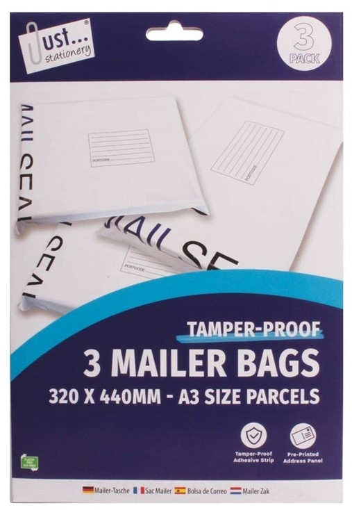 MAILER BAG LARGE 3PK 320 X 440MM