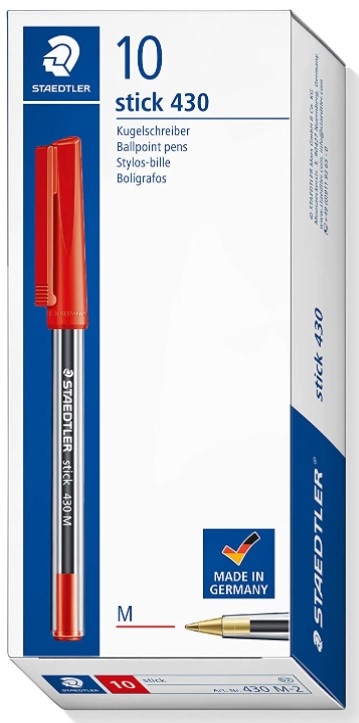 STAEDTLER 430 BALLPOINT PEN RED