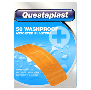 QUESTAPLAST WASHPROOF PLASTERS 50PK