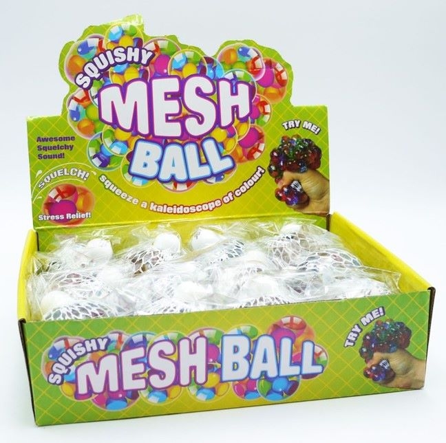 SQUISHY MESH BALL MULTICOLOURED