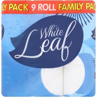 WHITE LEAF TOILET TISSUE 9PK