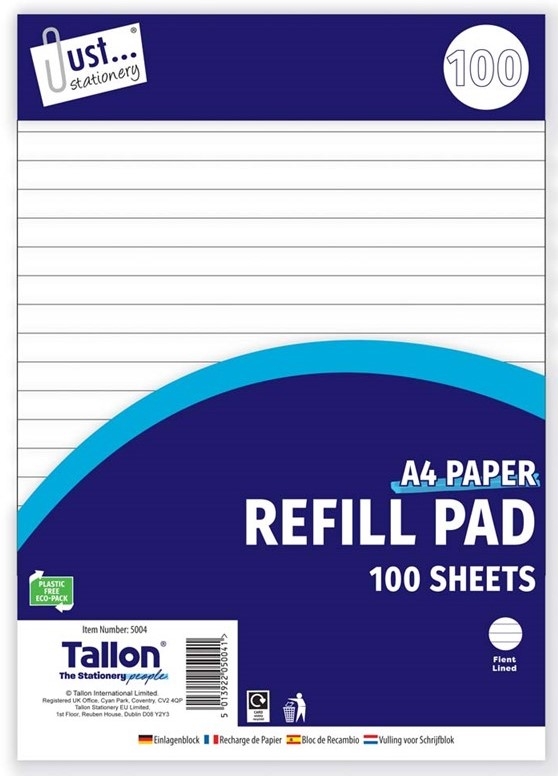 J/S 100 SHEET A4 REFILL PAD