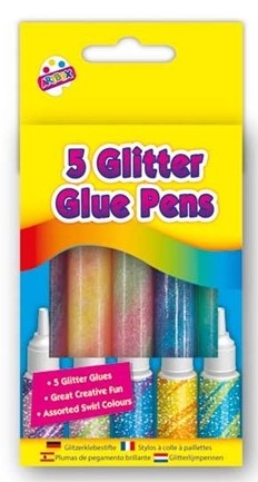 ARTBOX SWIRL GLITTER GLUE PENS 5 PK
