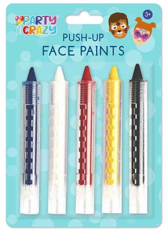 FACE PAINT CRAYONS ASSORTED 5 PK