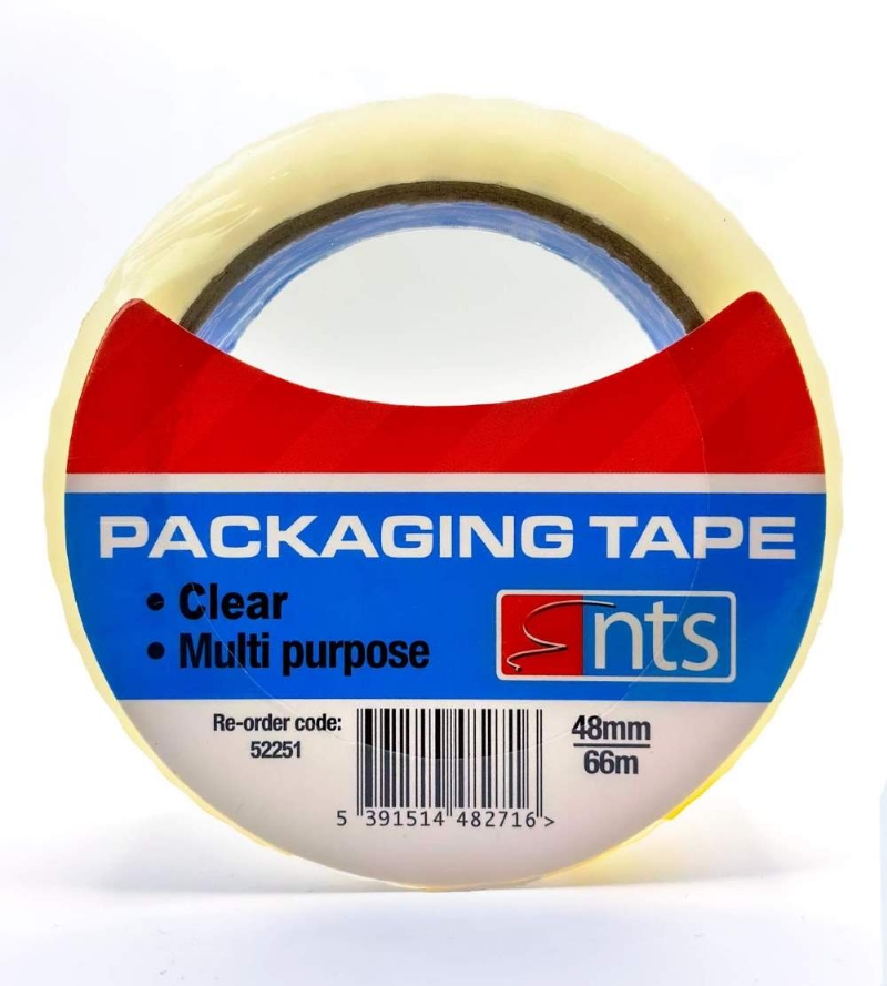 NTS CLEAR PACKAGING TAPE 48mm x 66m