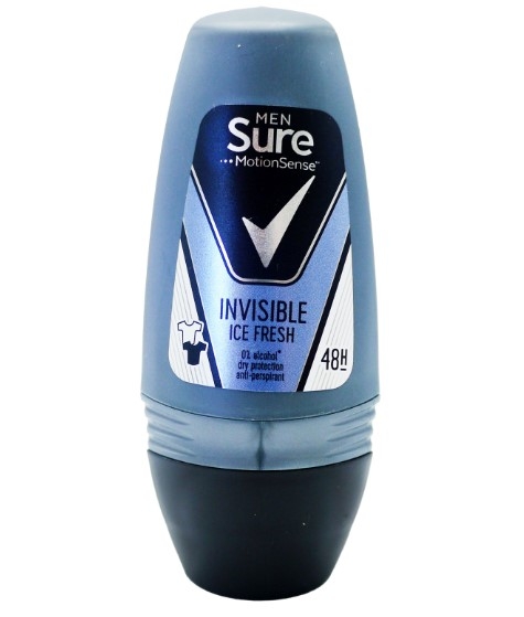 SURE DEO ROLL ON INVISIBLE ICE 50ML