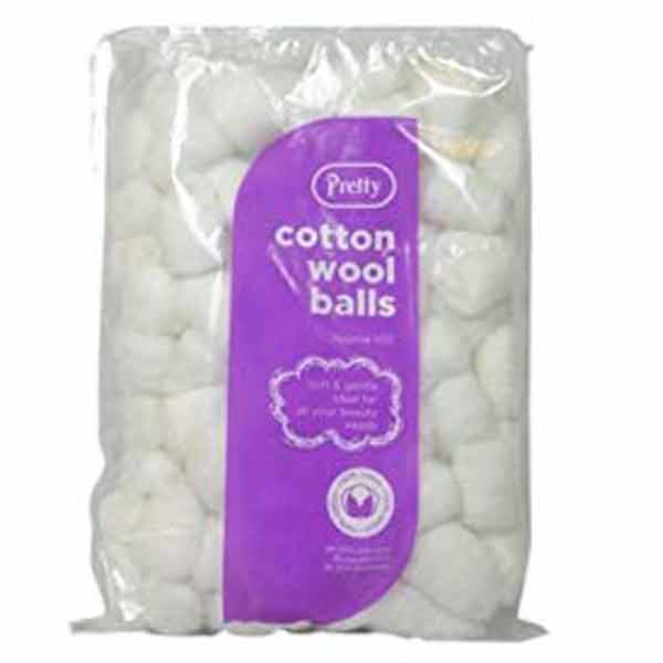PRETTY COTTON WOOL BALLS 100 PACK