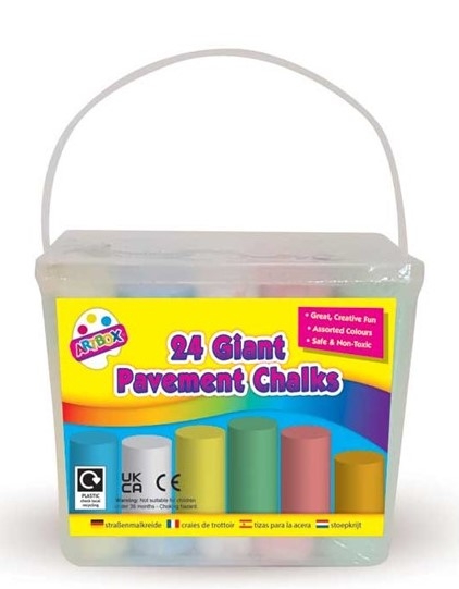 GIANT PAVEMENT CHALKS IN TUB 24 PK