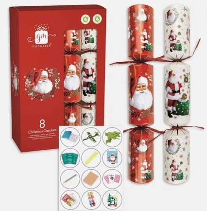 GIFT MAKERS 8 CHRISTMAS CRACKERS