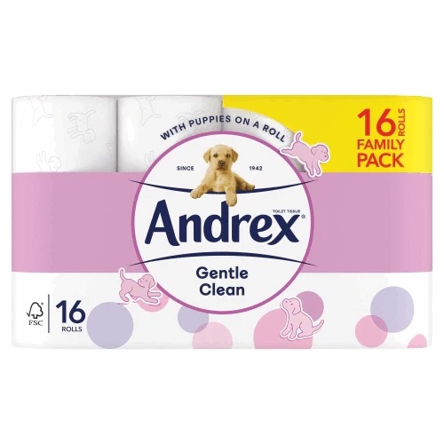 ANDREX GENTLE CLEAN 16PK TOILET