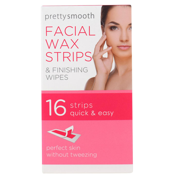 PRETTY SMOOTH FACE WAX STRIPS 16PK