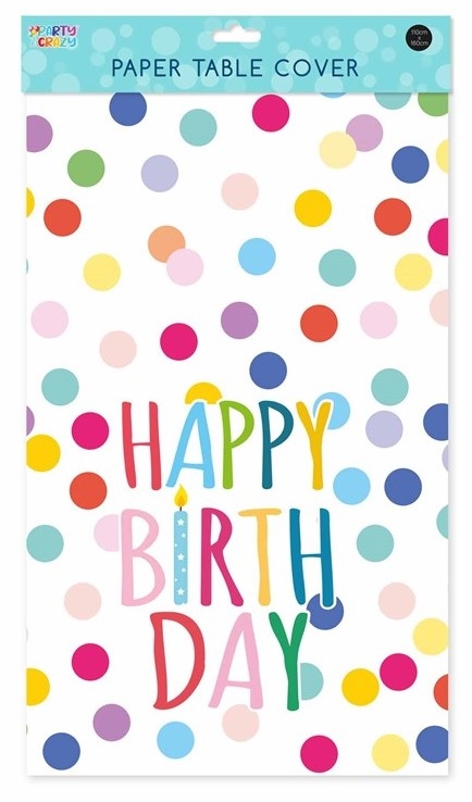 PC HAPPY BIRTHDAY PAPER TABLE CLOTH