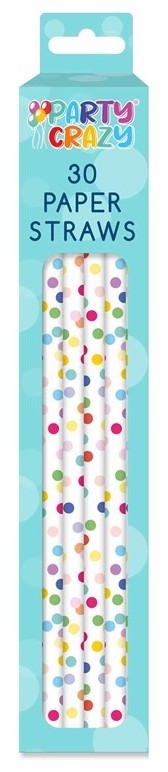 PC HAPPY BIRTHDAY PAPER STRAWS 30PK