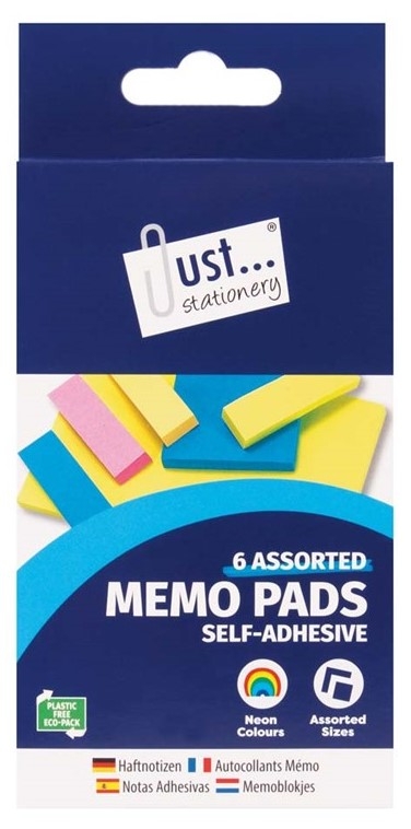 J/S NEON MEMO STICKIES 540 PIECE
