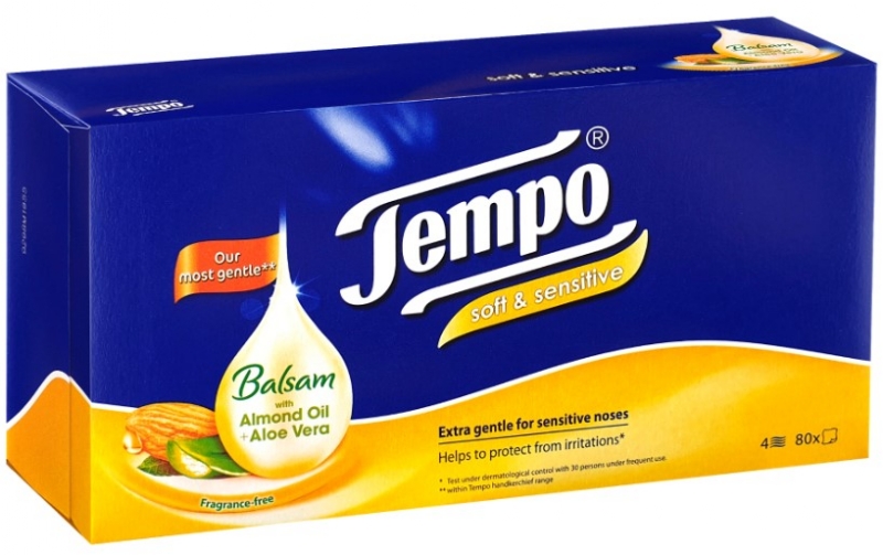 TEMPO ALOE PLUS REG TISSUES 4ply