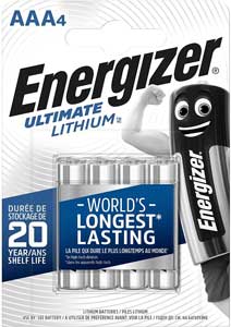 ENERGIZER AAA LITHIUM 4PK BATTS