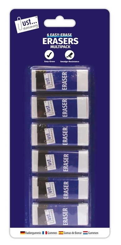 J/S ERASERS 6 PACK